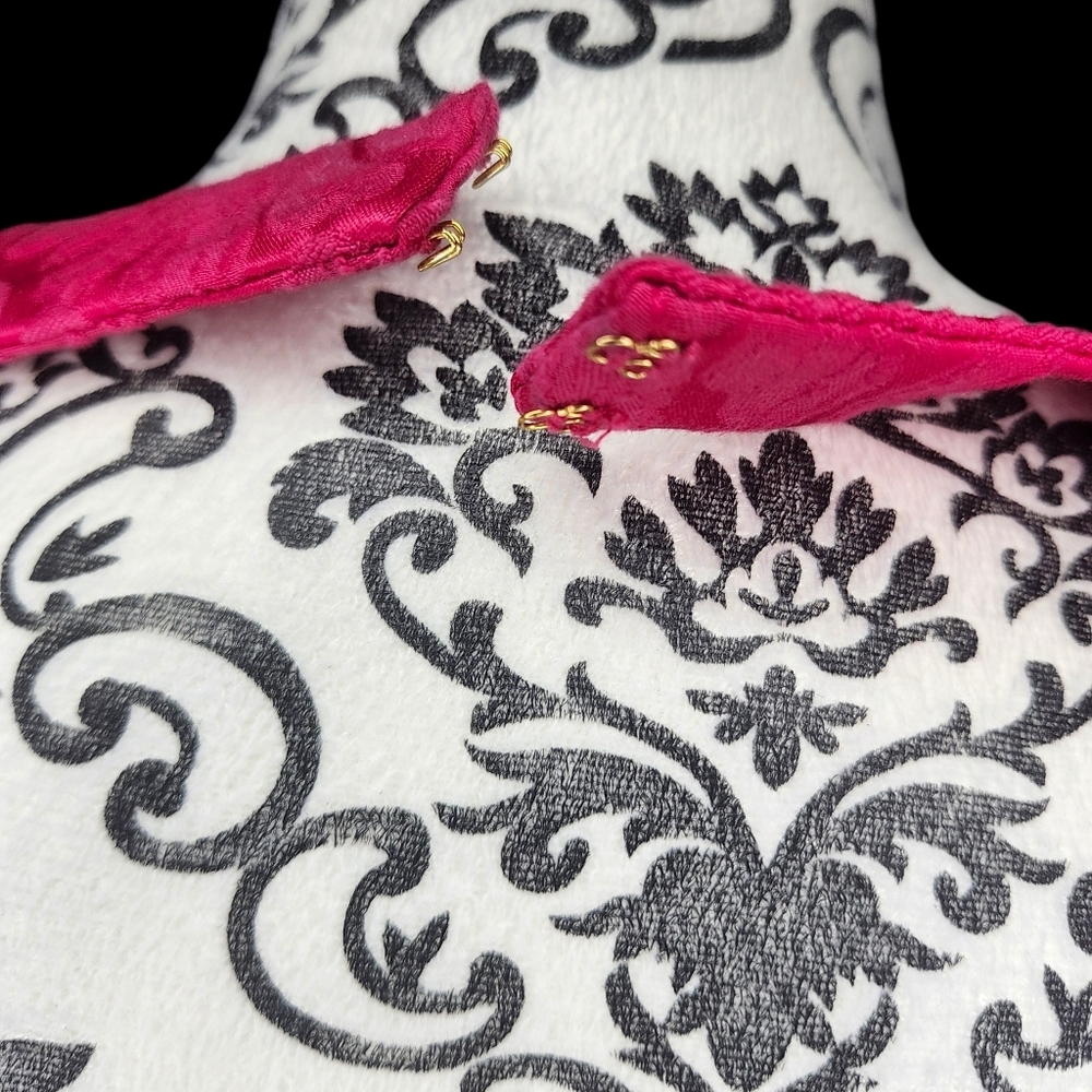 MELANIE LYNE Pink Damask Print Sleeveless Dress - 8 - Picture 5 of 7
